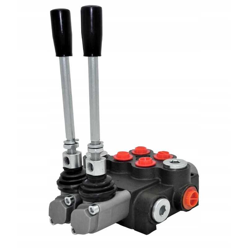 2 sekcijų hidraulinis skirstytuvas, 80l, 2 sekcijų