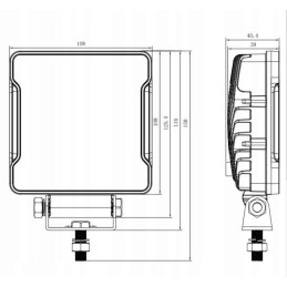 Kvadratinė darbinė lempa su 16x led juostele