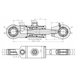 Hidraulinio cilindro pavaros 40x22 taktų 630 tvirtinimas