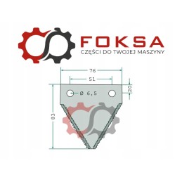 Iš viršaus supjaustytas dalgio peilis Claas Dominator 611203