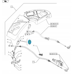 Galinės pakabos valdymo svirties įdėklas