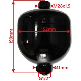 Hidraulinis akumuliatorius hydr ad 1 4l 210bar 1 2