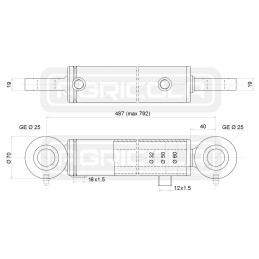 Kėlimo atramos pavara 50 32 305 ursus hydrolider