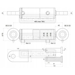 Hidraulinė pavara 50 28 300 l 480 galios hidrolideris