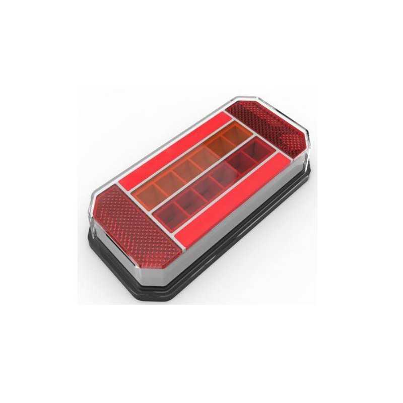 24LED galinis kombinuotas žibintas, dešinė, 3 funkcijos, 12 24v