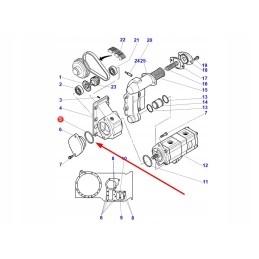 3800447m1 O žiedas, hidraulinio siurblio pavarų dėžės kamščiai