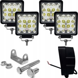 Halogeninės LED darbo lempos prožektorius Ursus, rinkinyje 4 vnt