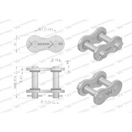 Grandinės užraktas ansi a 120 r1 1 1 2 atsparus lakas
