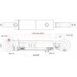 Ilgas cilindras, 2-pusis eiga, 900 lenkų