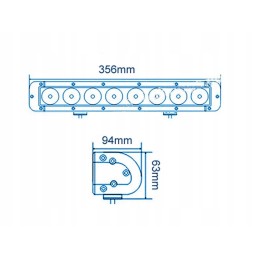 Darbinės lempos skydelio kombinacija 8led 80w 5760lm 10 30v