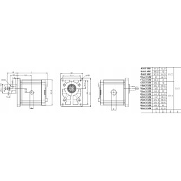 Hidraulinis siurblys gr2 14cm3 sriegis 1 2 3 4 dešinė