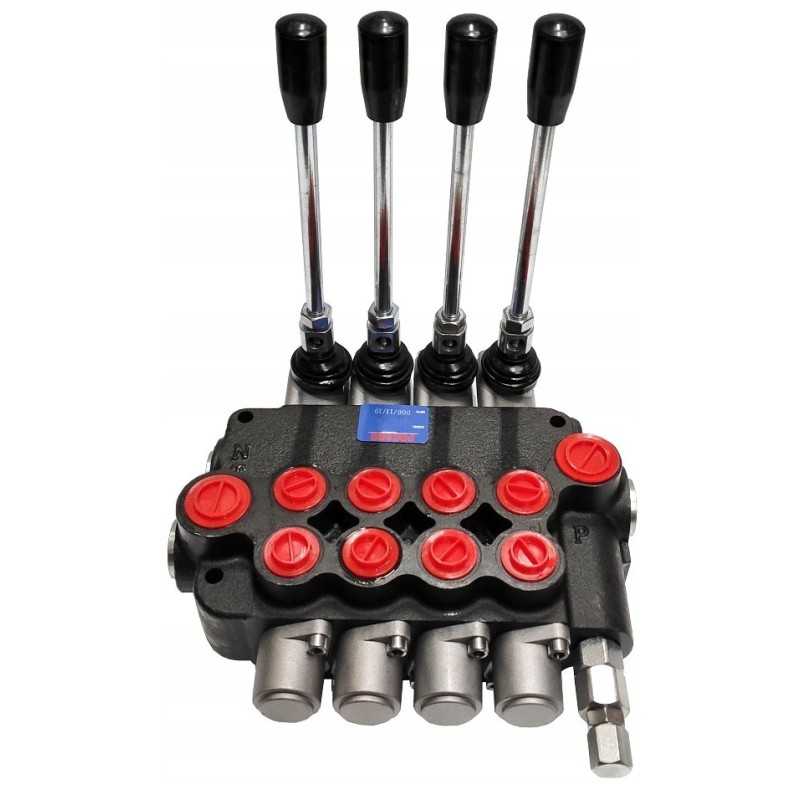 4 sekcijų hidraulinis skirstytuvas, 80l