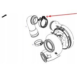 F842201190100 turbokompresoriaus laido spaustukas