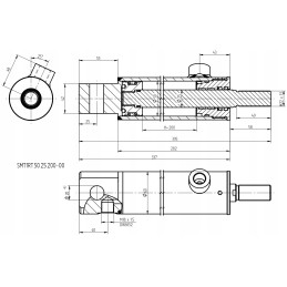 Hidraulinis cilindras smt1rt 50x25x200 l 395mm