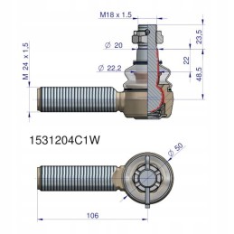 Case john deere n Olandijos strypo galo jungtis