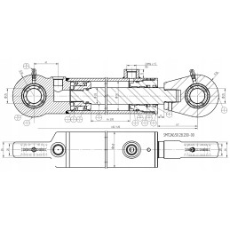 Hidraulinis cilindras smt2ag cilindras, eiga 200mm