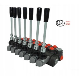 7 sekcijų hidraulinis skirstytuvas, 40l, 7 sekcijų