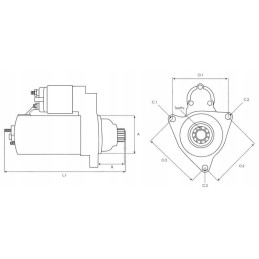 Starteris john deere thermo king yanmar 13z 12v