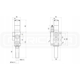 Hidraulinis skirstytuvas 1 sek 40l, plūduriuojantis ant valas