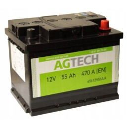 Vokiškas agtech akumuliatorius 12v 55ah 470a p