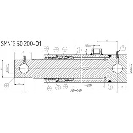 Hidraulinis cilindras smn1g 50 taktų 200 l 360 mm