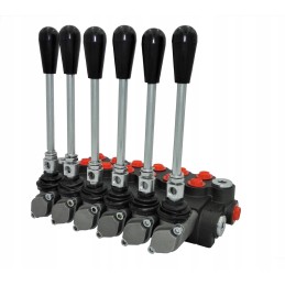 6 sekcijų hidraulinis skirstytuvas, 40l, 6 sekcijų