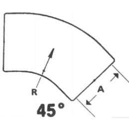 Guminė alkūnė 45 laipsnių 76 mm Donaldson P105544