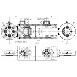 Hidraulinio cilindro eiga smt2a 250 mm