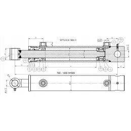 Hidraulinio cilindro pavaros stūmoklis 50x30 taktų 500