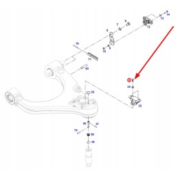 F650153021310 priekinės ašies pasukamos svirties varžtas