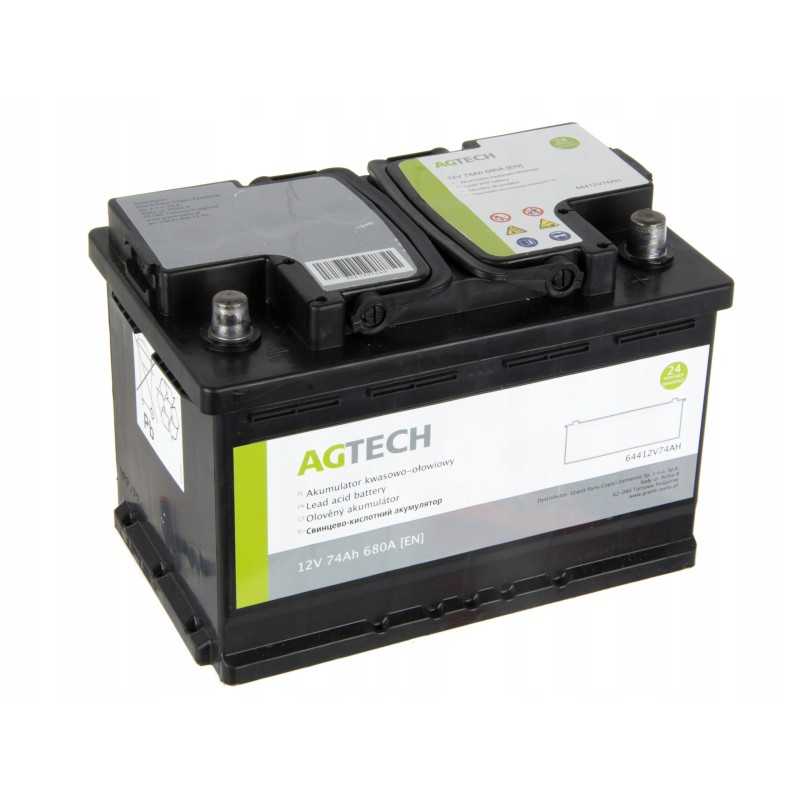 Vokiškas agtech akumuliatorius 12v 74ah 680a p