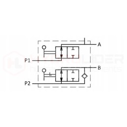 Hidraulinis vožtuvas priekinei pakabai valdyti