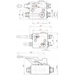 Hidraulinis vožtuvas priekinei pakabai valdyti