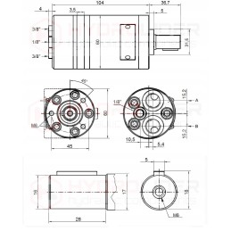 Hidraulinis variklis mm 8 c 16l 1950 aps./min