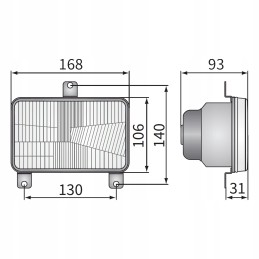 Priekinis žibintas massey ferguson 1693943m93 lenkija