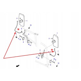 La322700050 veidrodžio šildymo kabelis