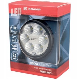 Halogeninė apvali LED darbinė lempa 24w 1500lm 10 30