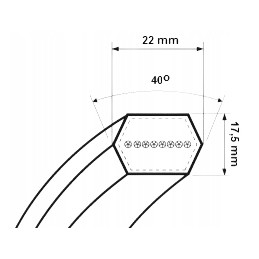 Diržas kombaino HCC H 3200 CA 1408840R1 korpusui