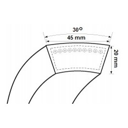Kombaino diržas HL H3490MF 059106T1 Massey Ferguso
