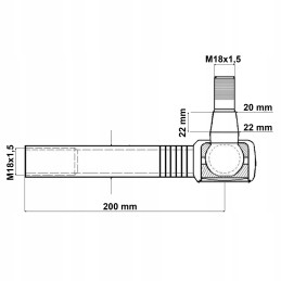 Strypo galas Massey Ferguson 3426336m1 m18x1 5