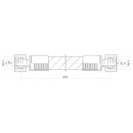 Hidraulinės žarnos kabelis dn10 18 18 dkol dkol 8700