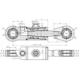 Hidraulinio cilindro pavaros stūmoklis 40x22 taktų 100