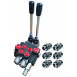 Hidraulinis skirstytuvas, 2 sekcijų, 80l jungtys