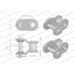 Ansi A 50 grandinėlė su sandarinimo žiedu Pologniwo 5 vnt