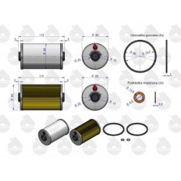 Kuro filtro įdėklų komplektas c 330 c 360 originalus