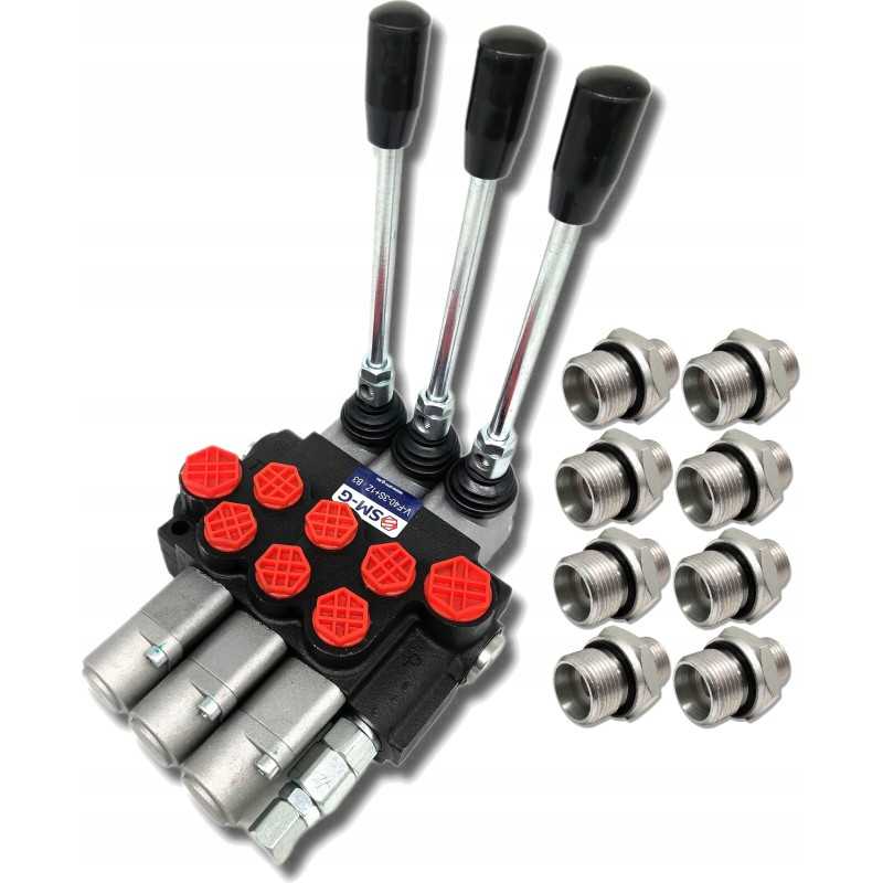 Hidraulinis skirstytuvas, 3 sekcijų, 40l, pajungimo skląstis