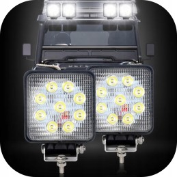 Halogeninė darbo lempa 9 LED 9W IP65 traktoriui