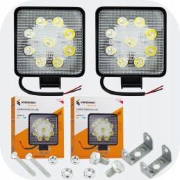 Halogeninė darbo lempa 9 LED 9W IP65 traktoriui