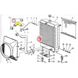 Viršutinė radiatoriaus guminė žarna C 330 originali