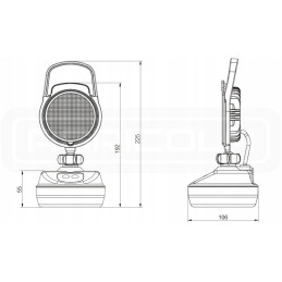 Darbo lempa 9xled 9w jungtis